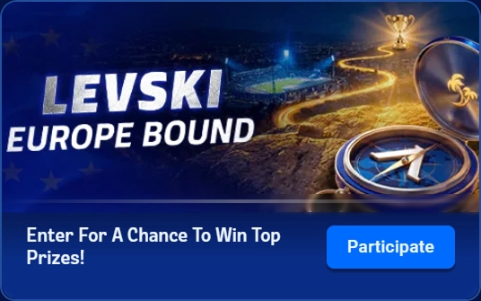 Levski Europe Bound with stadium and trophy