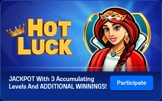 Hot Luck jackpot with queen mascot