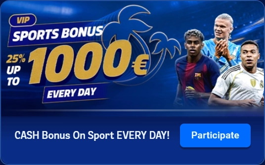 VIP sports bonus up to one thousand euros